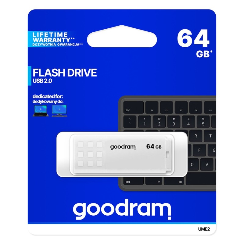 Goodram UME2 unità flash USB 64 GB USB tipo A 2.0 Bianco