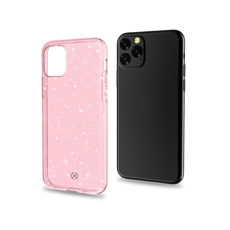 Celly Sparkle custodia per cellulare 14,7 cm (5.8") Cover Rosa, Trasparente