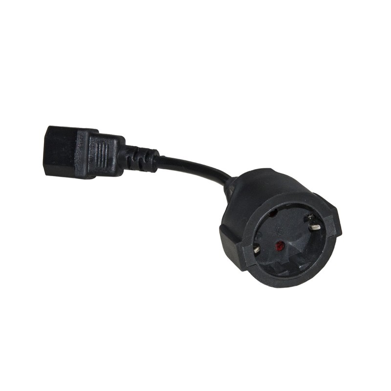 Link Accessori LKADSK adattatore per presa di corrente C14 Tipo C (Europlug) Nero