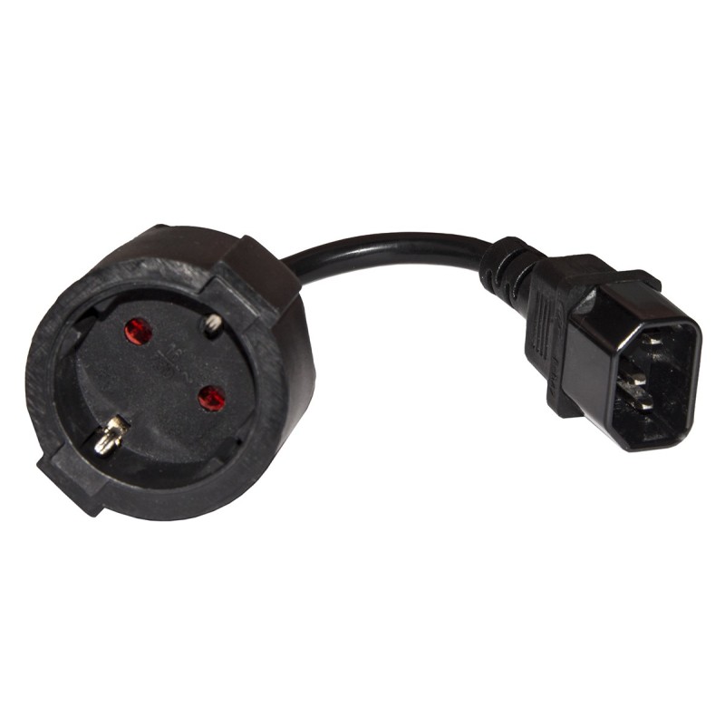 Link Accessori LKADSK adattatore per presa di corrente C14 Tipo C (Europlug) Nero