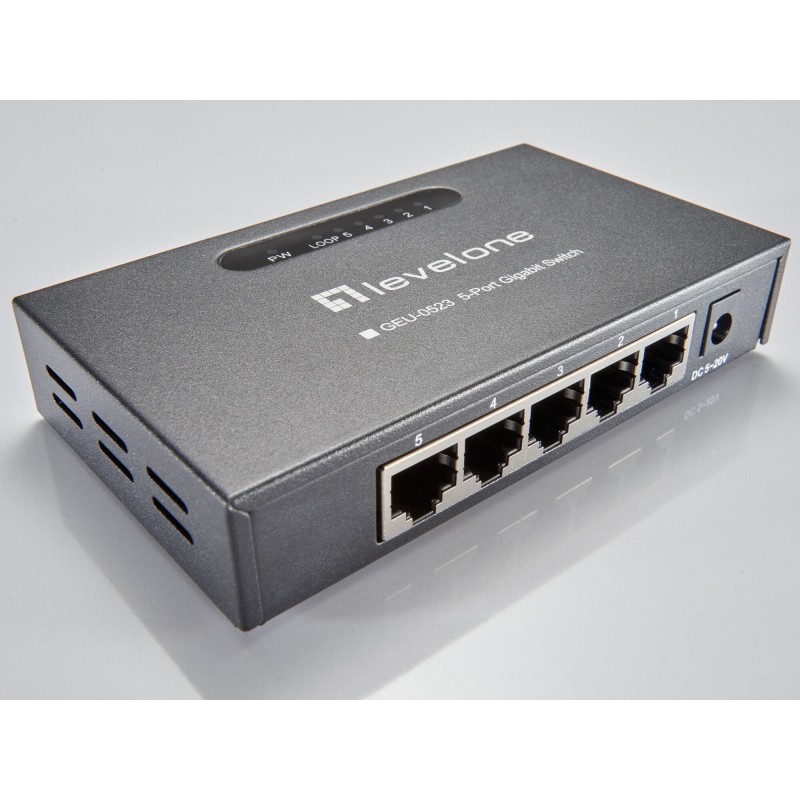 LevelOne GEU-0523 switch di rete Non gestito Gigabit Ethernet (10 100 1000) Nero