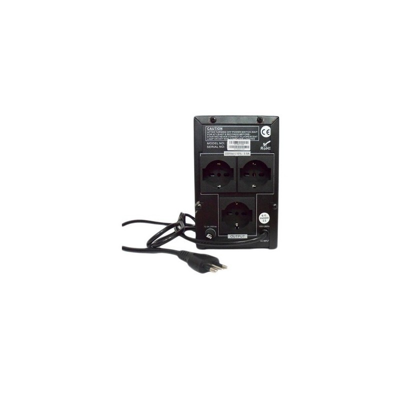 Tecno TC-1200VA-LCD gruppo di continuità (UPS) A linea interattiva 1,2 kVA 50 W 3 presa(e) AC