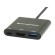 Conceptronic DONN01B replicatore di porte e docking station per laptop USB 3.2 Gen 1 (3.1 Gen 1) Type-C Nero