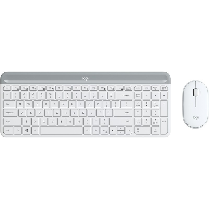 Logitech MK470 tastiera Mouse incluso RF Wireless AZERTY Francese Bianco