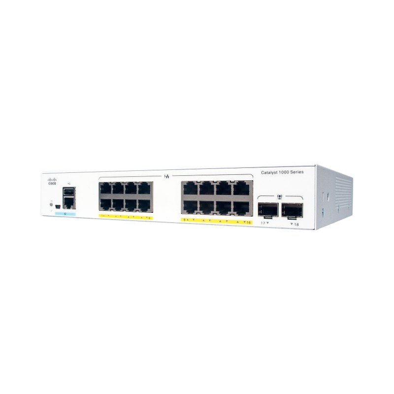 Cisco Catalyst C1000-16FP-2G-L switch di rete Gestito L2 Gigabit Ethernet (10 100 1000) Supporto Power over Ethernet (PoE)