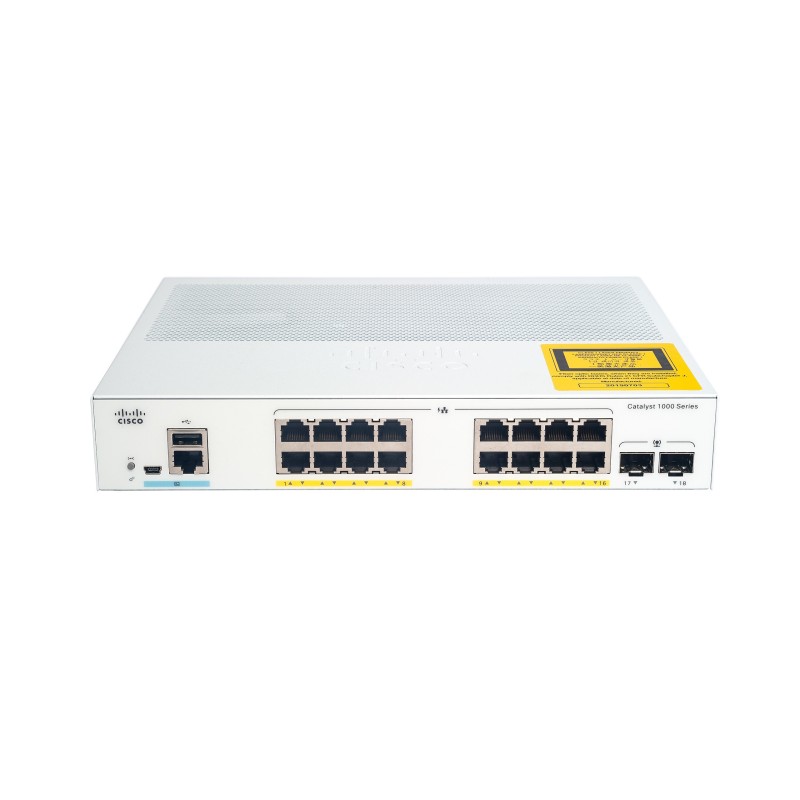 Cisco Catalyst C1000-16P-2G-L switch di rete Gestito L2 Gigabit Ethernet (10 100 1000) Supporto Power over Ethernet (PoE) Grigio