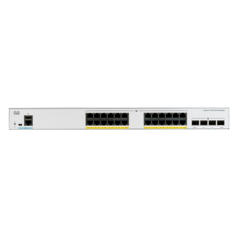 Cisco Catalyst C1000-24P-4X-L switch di rete Gestito L2 Gigabit Ethernet (10 100 1000) Supporto Power over Ethernet (PoE) Grigio