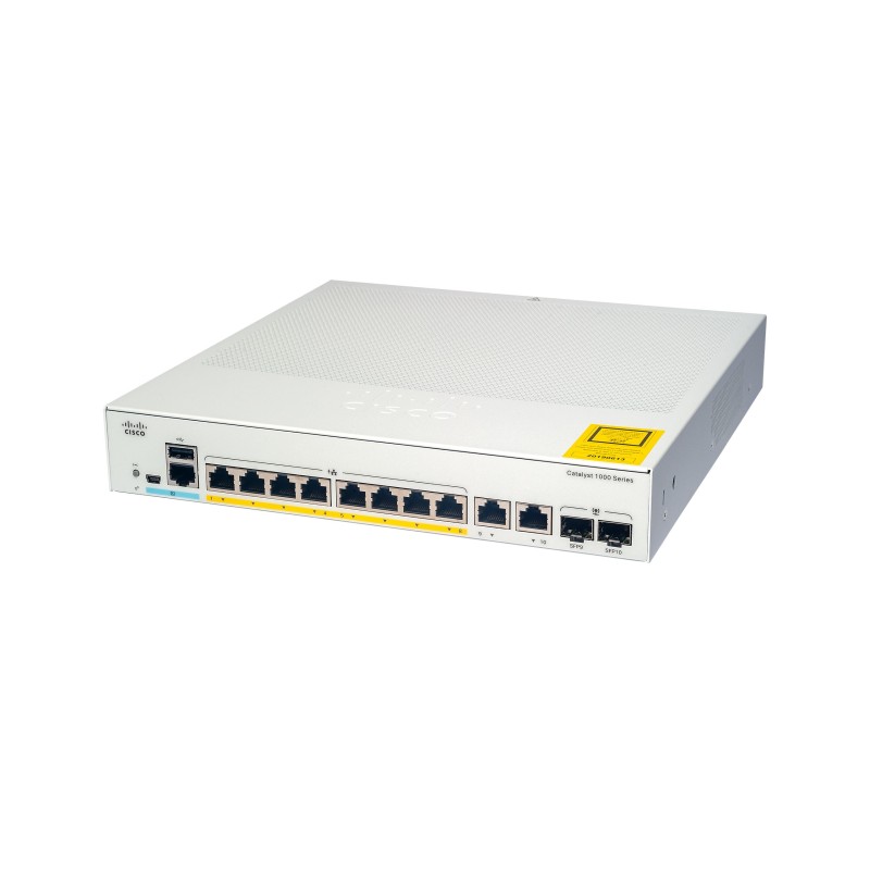 Cisco Catalyst C1000-8P-E-2G-L switch di rete Gestito L2 Gigabit Ethernet (10 100 1000) Supporto Power over Ethernet (PoE)