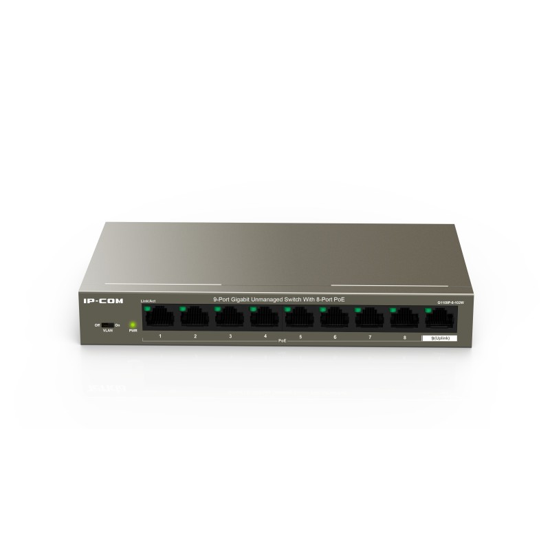 IP-COM Networks G1109P-8-102W switch di rete Non gestito Gigabit Ethernet (10 100 1000) Supporto Power over Ethernet (PoE)