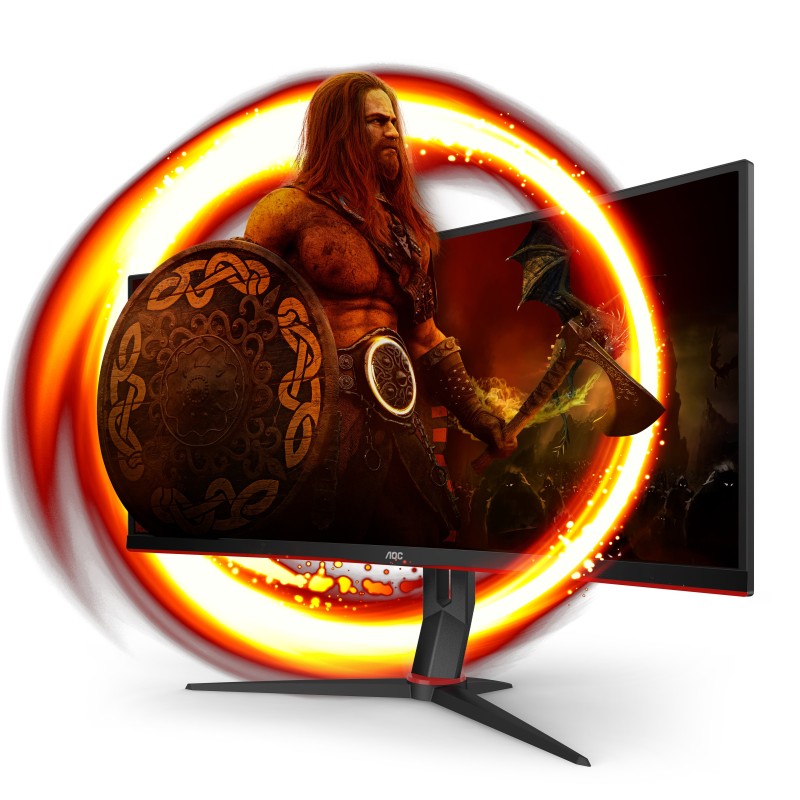 AOC G2 CU34G2 BK LED display 86,4 cm (34") 3440 x 1440 Pixel Quad HD Nero, Rosso