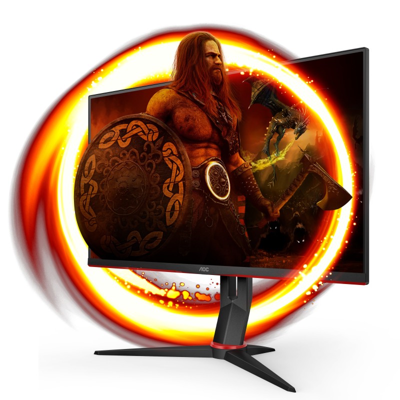 AOC G2 Q27G2U BK Monitor PC 68,6 cm (27") 2560 x 1440 Pixel Quad HD LED Nero, Rosso