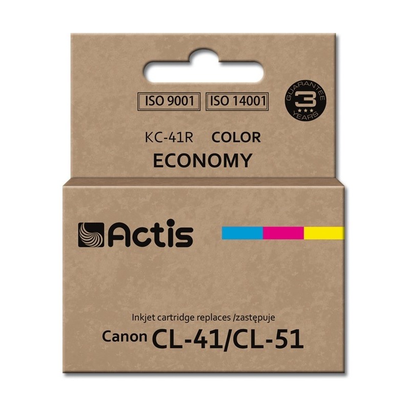 Actis KC-41R cartuccia d'inchiostro 1 pz Compatibile Resa standard Ciano, Magenta, Giallo