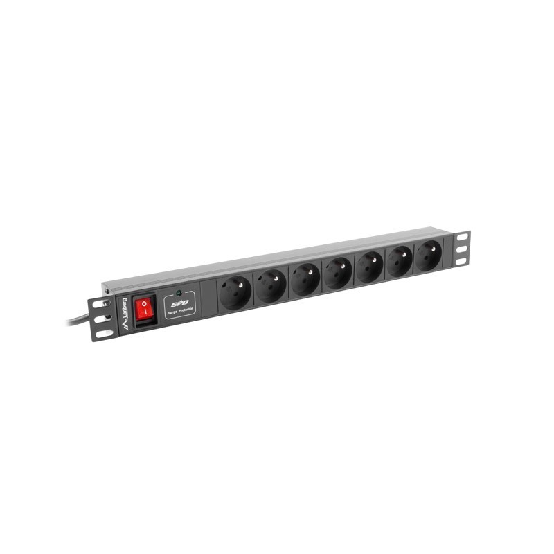 Lanberg PDU-07E-0200-IEC-BK prolunghe e multiple 2 m 7 presa(e) AC Interno Nero