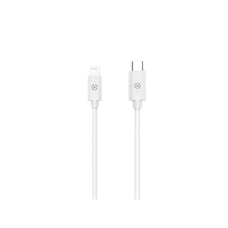 Celly USBLIGHTTYPECWH cavo per cellulare Bianco 1 m USB C Lightning