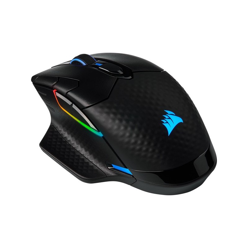 Corsair DARK CORE RGB SE mouse Mano destra RF Wireless + Bluetooth + USB Type-A Ottico 18000 DPI