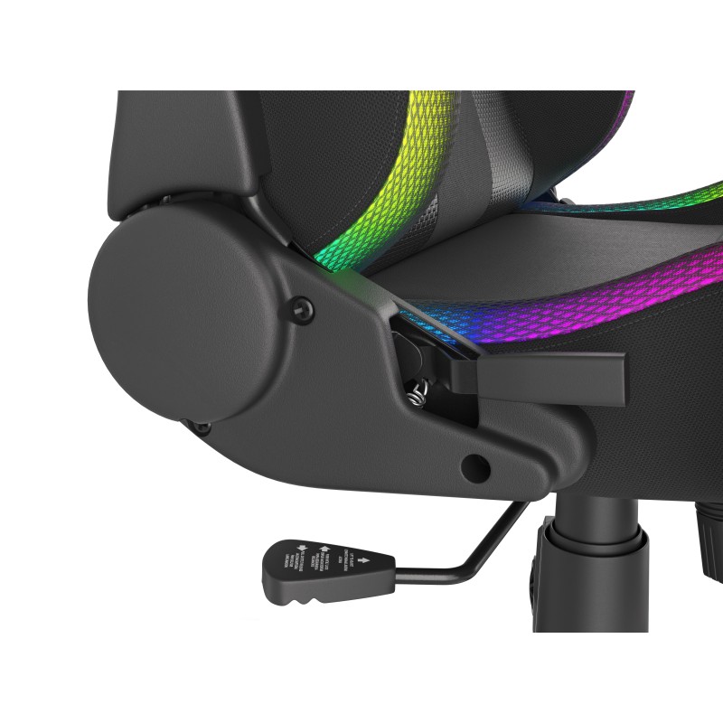 GENESIS Trit 600 RGB Sedia per gaming universale Seduta imbottita Nero