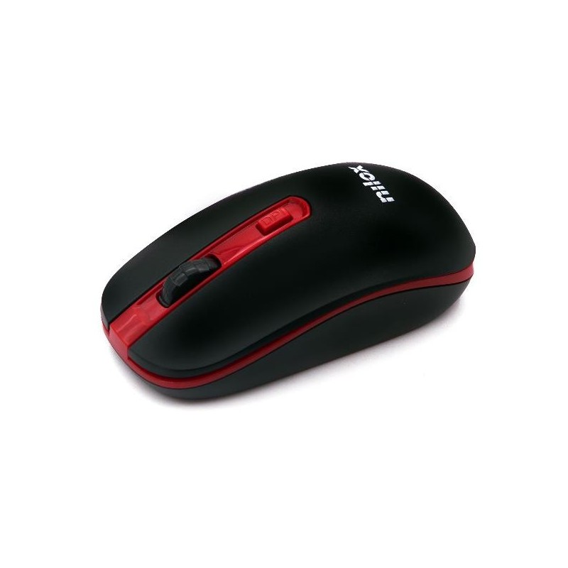 Nilox WIRELESS BLACK RED 1000 DPI mouse Wi-Fi Ottico 1600 DPI