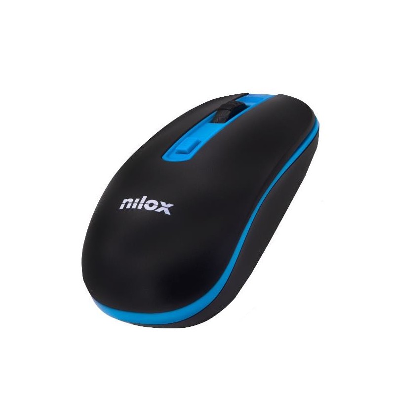 Nilox WIRELESS BLACK BLUE 1000 DPI mouse Wi-Fi Ottico 1600 DPI