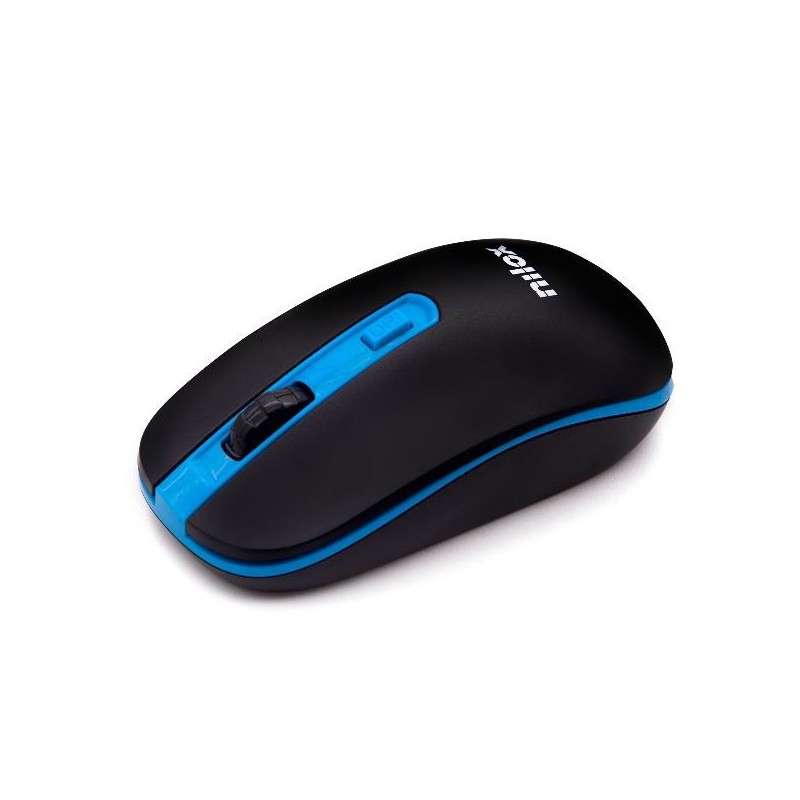 Nilox WIRELESS BLACK BLUE 1000 DPI mouse Wi-Fi Ottico 1600 DPI