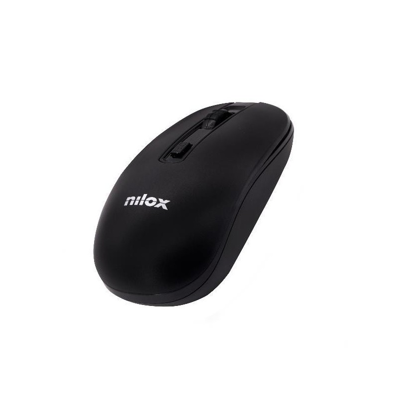 Nilox WIRELESS BLACK 1000 DPI mouse Wi-Fi Ottico 1600 DPI