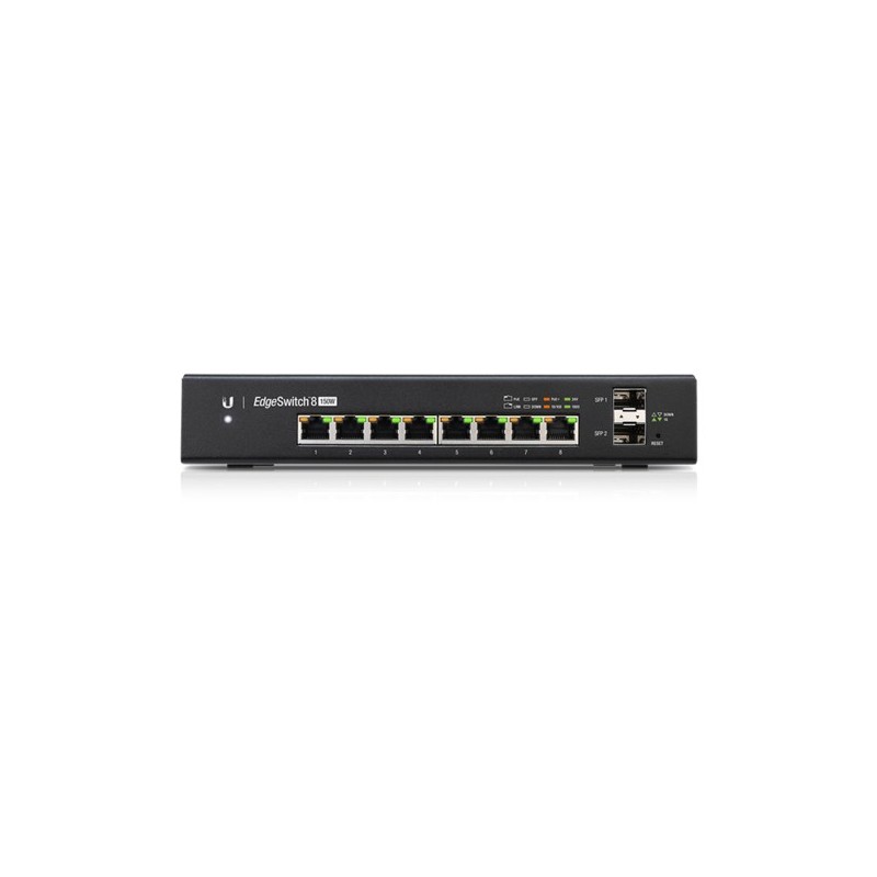 Ubiquiti EdgeSwitch 8 150W Gestito L2 L3 Gigabit Ethernet (10 100 1000) Supporto Power over Ethernet (PoE) Nero