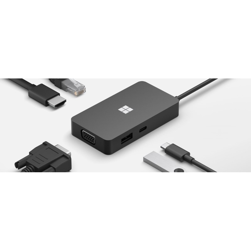 Microsoft 1E4-00003 replicatore di porte e docking station per laptop Nero