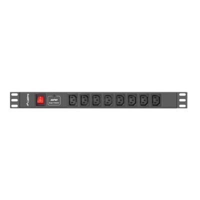 Lanberg PDU-08I-0200-C20-BK unità di distribuzione dell'energia (PDU) 8 presa(e) AC 1U Nero