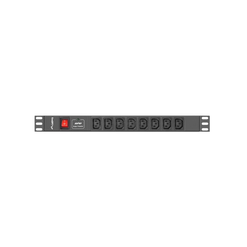 Lanberg PDU-08I-0200-C20-BK unità di distribuzione dell'energia (PDU) 8 presa(e) AC 1U Nero