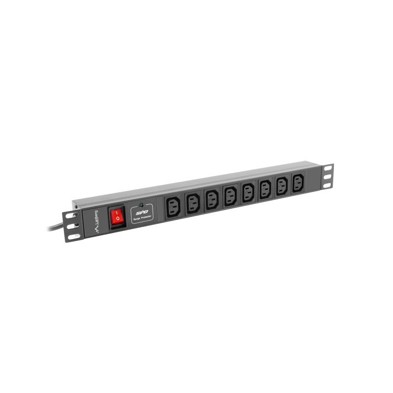 Lanberg PDU-08I-0200-C20-BK unità di distribuzione dell'energia (PDU) 8 presa(e) AC 1U Nero