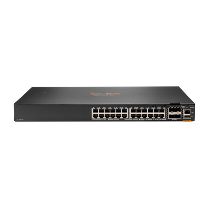 HPE Aruba 6200F 24G Class4 PoE 4SFP+ 370W Gestito L3 Gigabit Ethernet (10 100 1000) Supporto Power over Ethernet (PoE) 1U