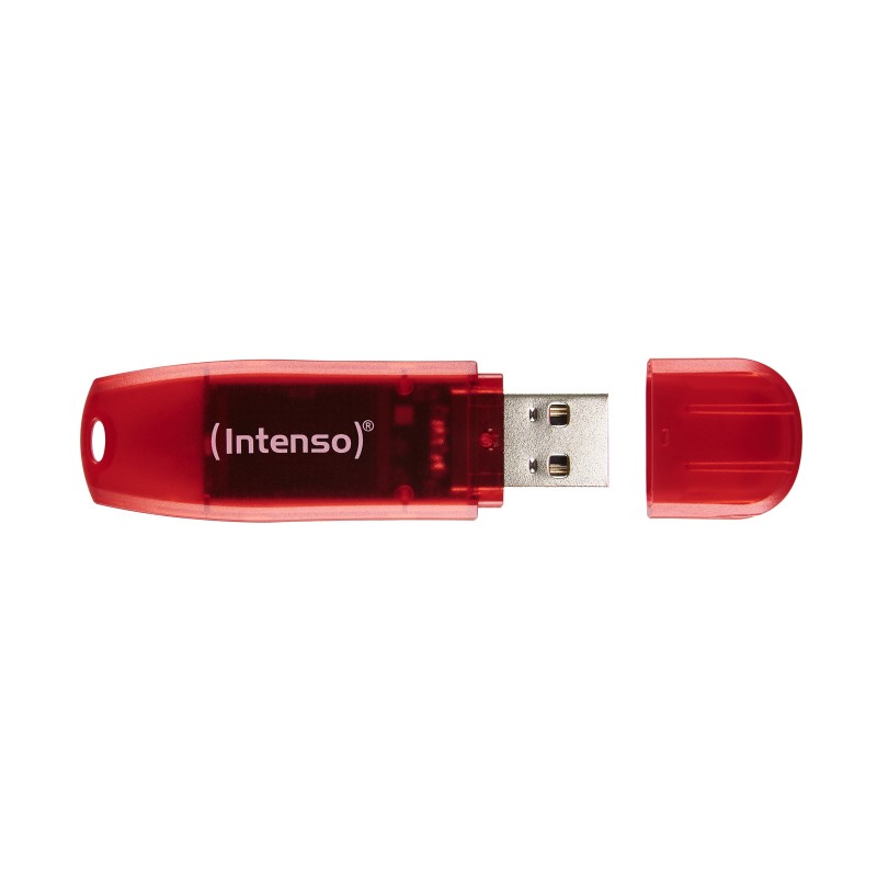 Intenso Rainbow Line unità flash USB 128 GB USB tipo A 2.0 Rosso, Trasparente