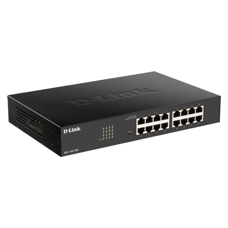 D-Link DGS-1100-16V2 Gestito L2 Gigabit Ethernet (10 100 1000) Nero