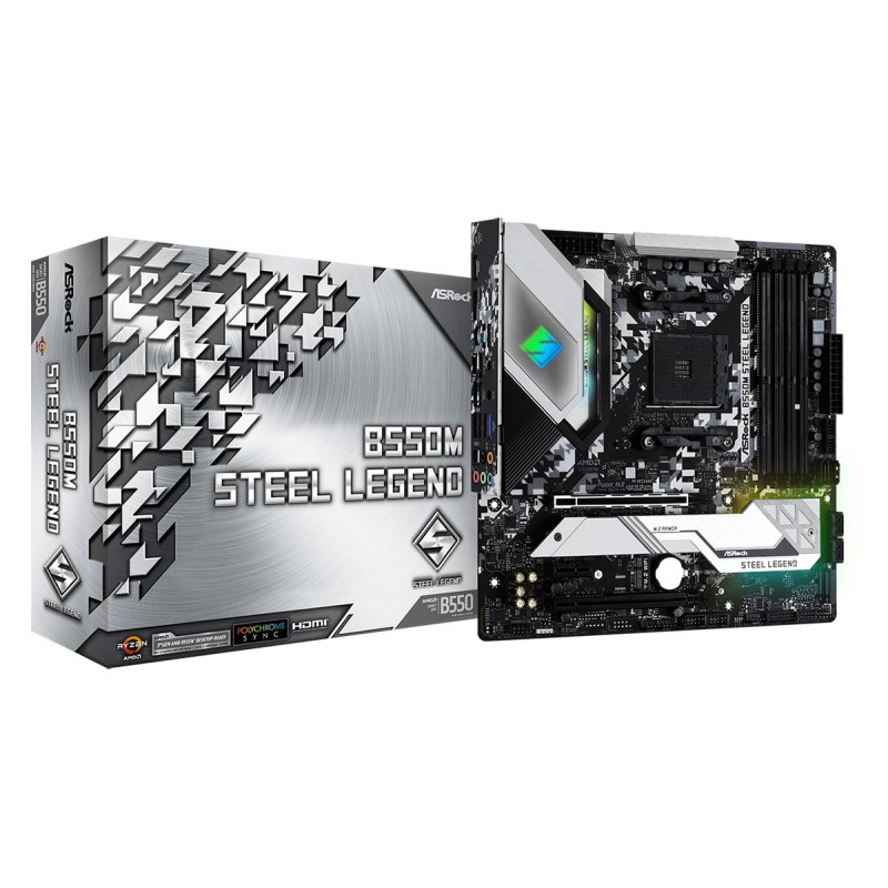 Asrock B550M Steel Legend AMD B550 Socket AM4 micro ATX