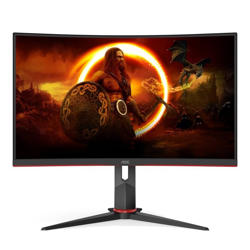 AOC G2 C24G2U BK Monitor PC 59,9 cm (23.6") 1920 x 1080 Pixel Full HD LED Nero, Rosso