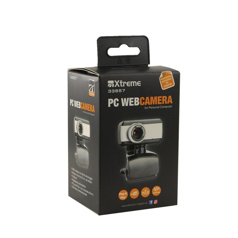 Xtreme 33857 webcam 2 MP 640 x 480 Pixel USB 2.0 Nero, Grigio