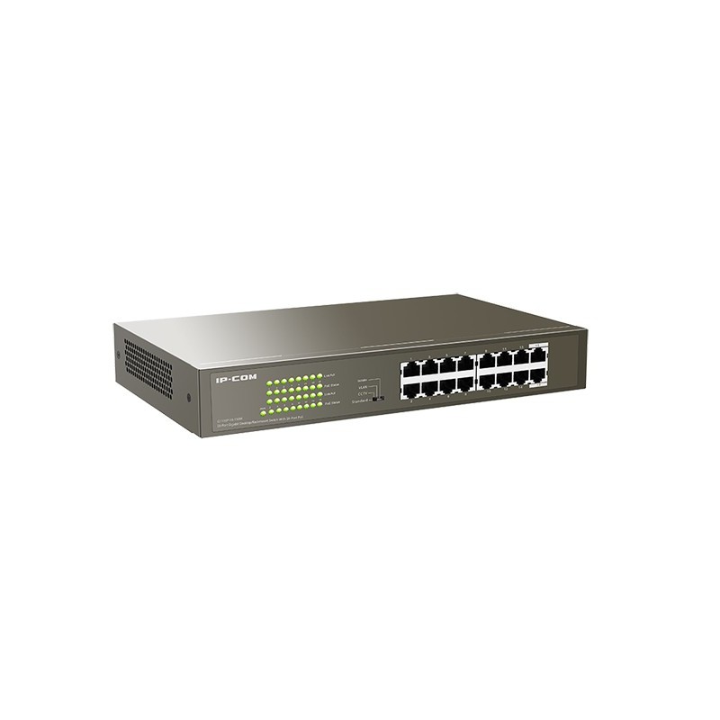 IP-COM Networks G1116P-16-150W switch di rete Gigabit Ethernet (10 100 1000) Supporto Power over Ethernet (PoE) Grigio