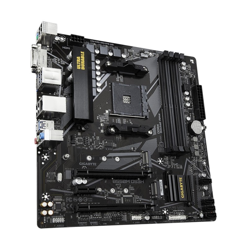 Gigabyte B550M DS3H scheda madre AMD B550 Socket AM4 micro ATX