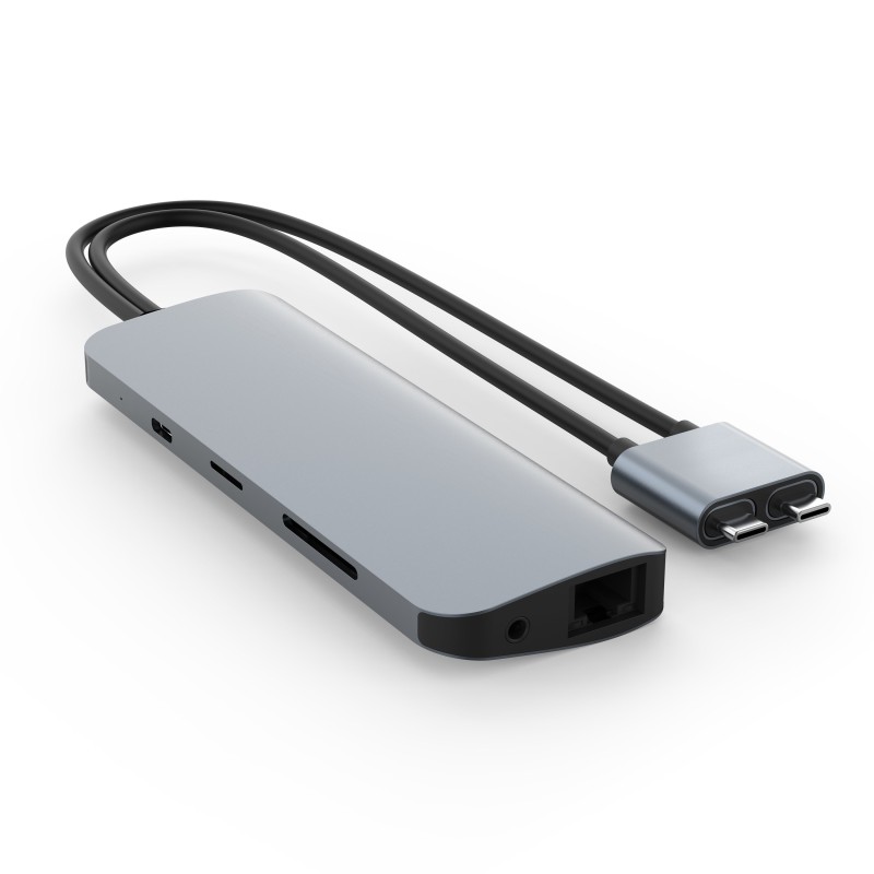 HYPER HD392-GRAY replicatore di porte e docking station per laptop USB 3.2 Gen 1 (3.1 Gen 1) Type-C Grigio