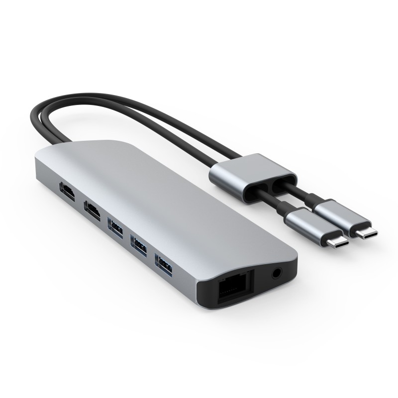 HYPER HD392-SILVER replicatore di porte e docking station per laptop USB 3.2 Gen 1 (3.1 Gen 1) Type-C Argento