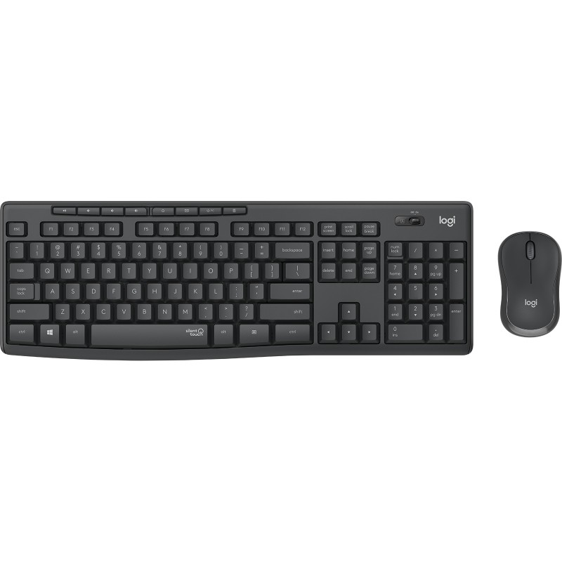 Logitech MK295 Silent Wireless Combo tastiera Mouse incluso USB QWERTY Spagnolo Grafite