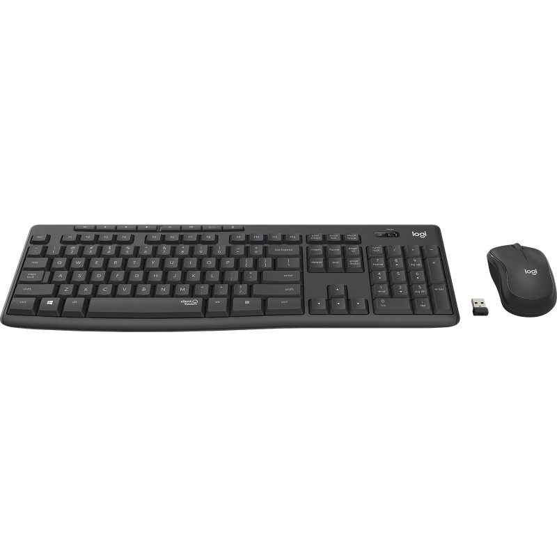 Logitech MK295 Silent Wireless Combo tastiera Mouse incluso USB QWERTY Spagnolo Grafite