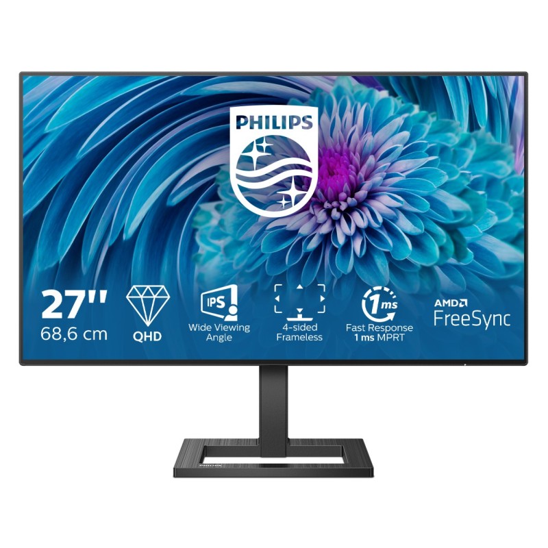 Philips E Line 275E2FAE 00 Monitor PC 68,6 cm (27") 2560 x 1440 Pixel Quad HD LED Nero