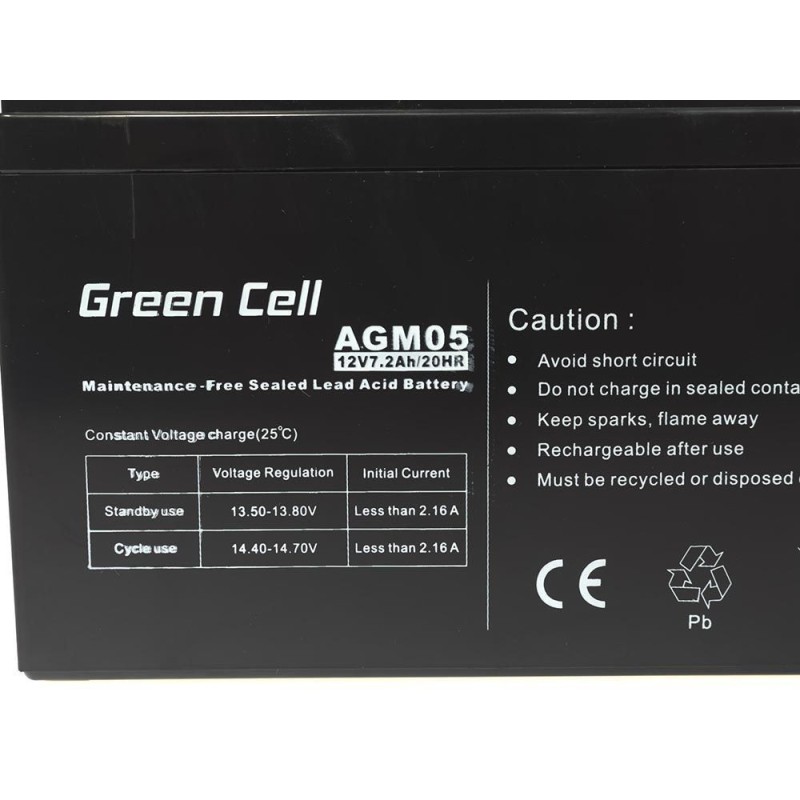 Green Cell AGM05 batteria UPS Acido piombo (VRLA) 12 V 7,2 Ah