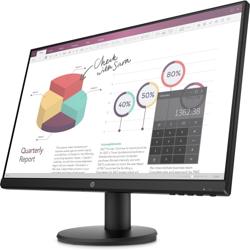 HP P24V G4 Monitor PC 60,5 cm (23.8") 1920 x 1080 Pixel Full HD Nero