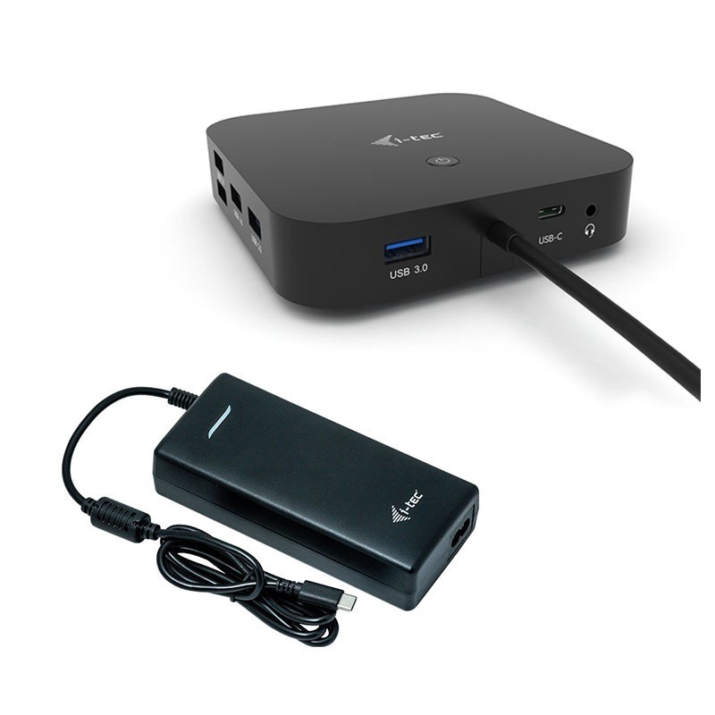 i-tec USB-C Dual Display Docking Station with Power Delivery 100 W + Universal Charger 100 W