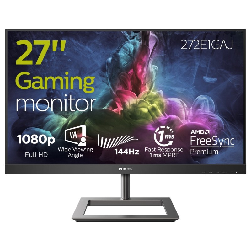 Philips E Line 272E1GAJ 00 Monitor PC 68,6 cm (27") 1920 x 1080 Pixel Full HD LCD Nero, Cromo