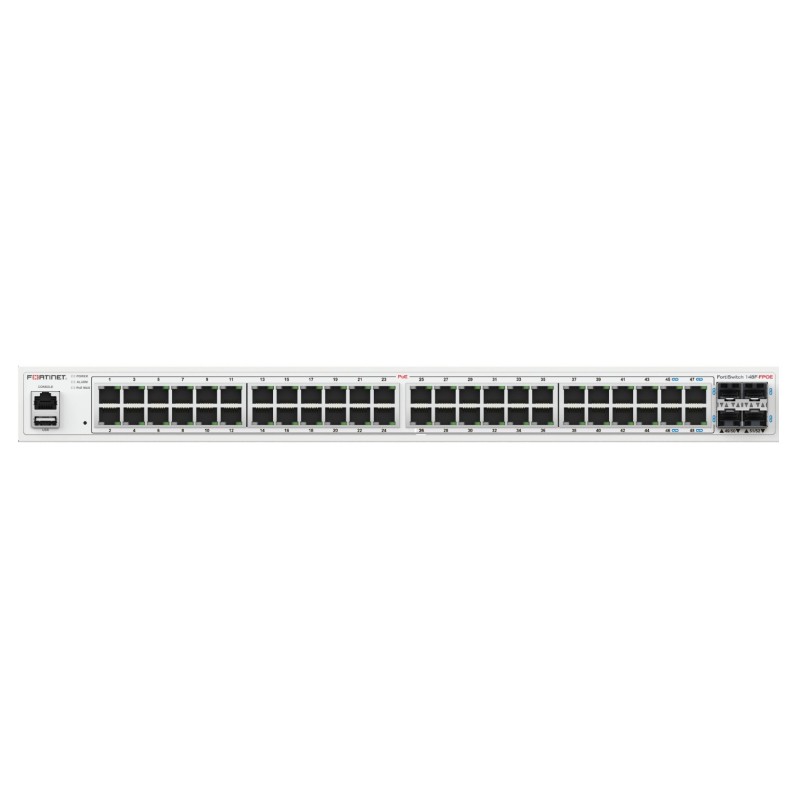 Fortinet FS-148F-FPOE switch di rete L2 Gigabit Ethernet (10 100 1000) Supporto Power over Ethernet (PoE) 1U Bianco