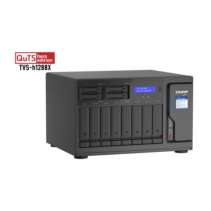 QNAP TVS-h1288X NAS Tower Collegamento ethernet LAN Nero W-1250