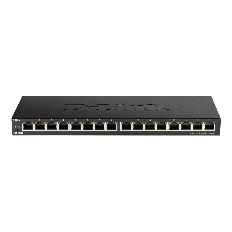 D-Link DGS-1016S switch di rete Non gestito Gigabit Ethernet (10 100 1000) Nero