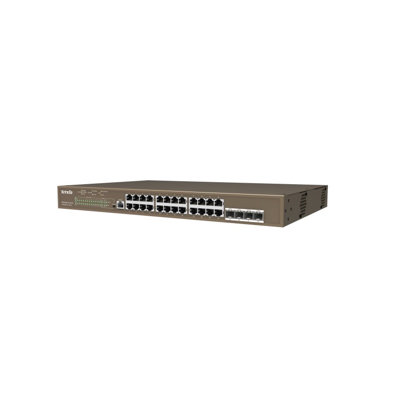 Tenda TEG5328P-24-410W Gestito L3 Gigabit Ethernet (10 100 1000) Supporto Power over Ethernet (PoE) 1U Grigio